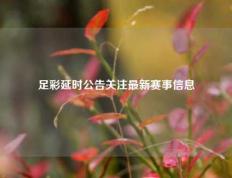 足彩延时公告关注最新赛事信息