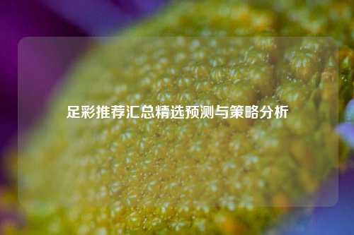足彩推荐汇总精选预测与策略分析