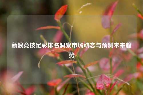 新浪竞技足彩排名洞察市场动态与预测未来趋势