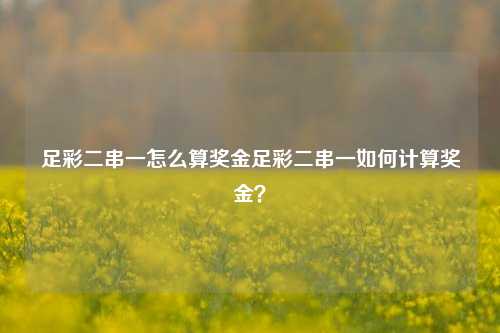 足彩二串一怎么算奖金足彩二串一如何计算奖金？