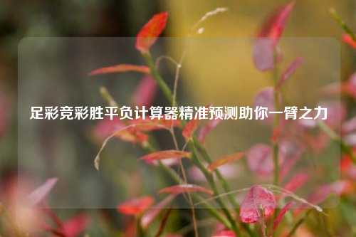 足彩竞彩胜平负计算器精准预测助你一臂之力